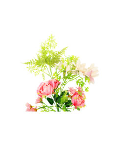 Alternative view of Pink Rose And Peach Dahlia Bush 6 Heads 49cm
