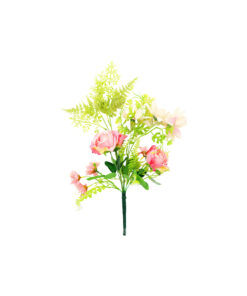 Pink Rose And Peach Dahlia Bush 6 Heads 49cm