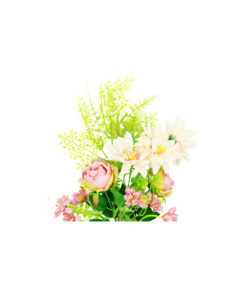 Alternative view of Light Pink Rose And Peach Dahlia Bush 6 Heads 49cm