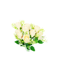 Alternative view of Cream Rose Bush 9 Heads 38cm