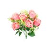 Pink Rose Bush 9 Heads 38cm