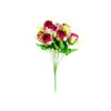 Maroon Rose Bush 9 Heads 38cm