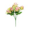 Light Pink Rose Bush 9 Heads 38cm