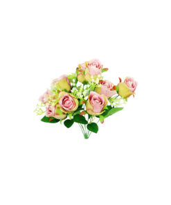 Alternative view of Light Pink Rose Bush 9 Heads 38cm