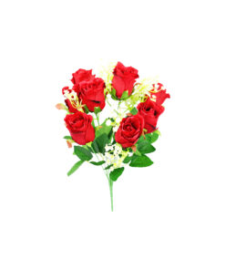 Alternative view of Red Rose Bush 9 Heads 38cm
