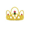 Green & Pink Gem Gold Tiara Crown