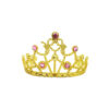 Light Pink Gem Gold Tiara Crown