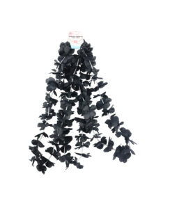 Black Flower Lei 3pc