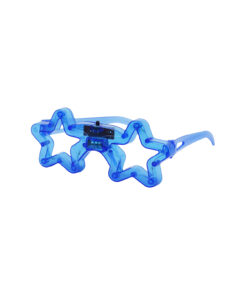 Neon Blue LED Star Glasses 14.5 x 6cm