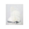 Silver Flapper Headband With Feather