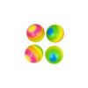 Rainbow Color PU Balls 6.3cm 4 pk