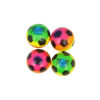 Rainbow Soccer PU Balls 6.3cm 4 pk