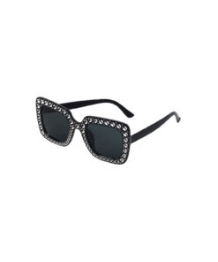 Black Diamante Party Glasses