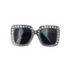 Black Diamante Party Glasses