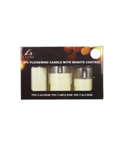 Flickering Candle with Remote Control 3pc