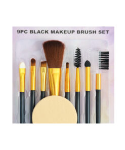 Black Makeup Brush Set 9pc