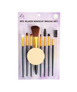 Black Makeup Brush Set 9pc