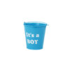 Blue "It's a Boy" Metal Bucket With Handle 10.5 x 11cm