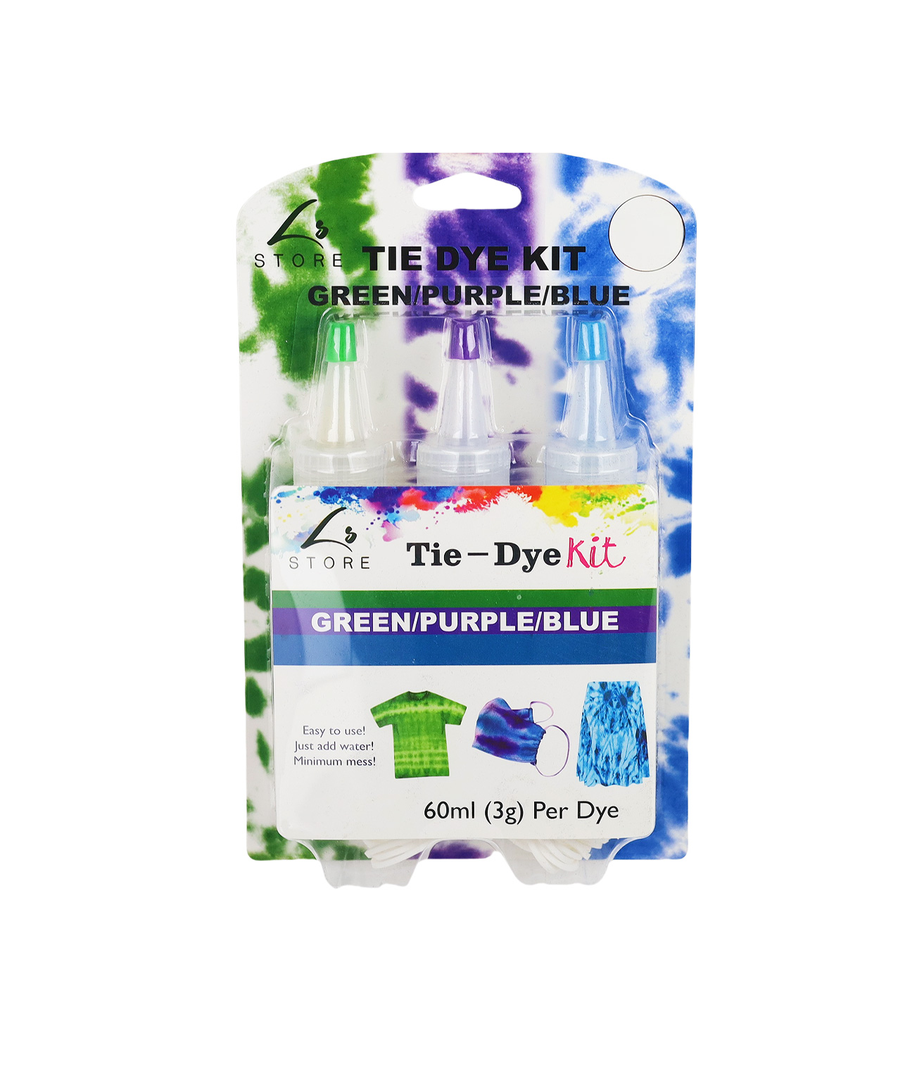 Green/Purple/Blue Tie Dye Kit LookSharpStore