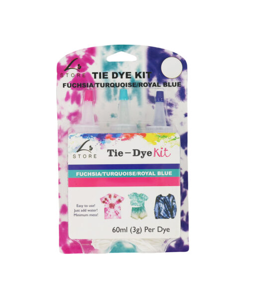 Fuchsia/Turquoise/Royal Blue Tie Dye Kit LookSharpStore