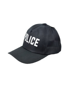 Black Adult Police Cap