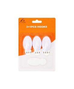 3 Oval Hooks +1 Adhesive