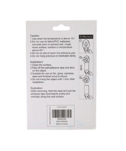 5 Rectangle Hooks +6 Adhesive