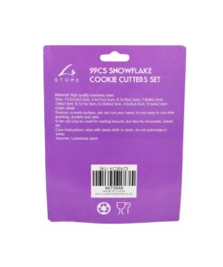 Snowflake Cookie Cutters Set 9pc