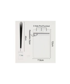 Black Neck Lanyard 6pc 6.5 x 9.5cm