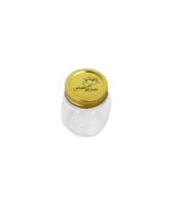 Glasses Jar with Gold Lid 150ml 6.2x6.2x8.4cm