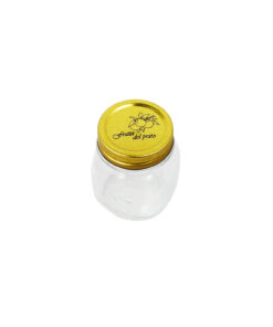 Alternative view of Glass Jar with Gold Lid 150ml 6.2x6.2x8.4cm