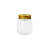 Glass Jar with Gold Lid 150ml 6.2x6.2x8.4cm