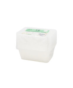 Clear PP Rectangular Food Container 10pc 1000ml