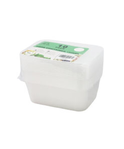 Clear PP Rectangular Food Container 10pc 1500ml