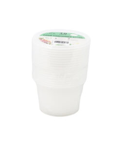 Clear PP Plastic Round Food Container 10pc 500ml