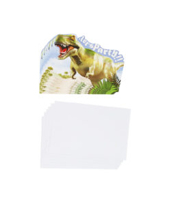 Dinosaur Invitation Card With Envelope 6pcs
