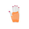Neon Orange Fishnet Short Gloves