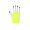 Neon Yellow Fishnet Short Gloves