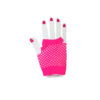 Neon Pink Fishnet Short Gloves