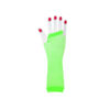 Neon Green Fishnet Long Gloves