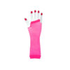 Neon Pink Fishnet Long Gloves