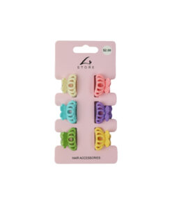 Pumpkin Shaped Claw Clip Set 6pk