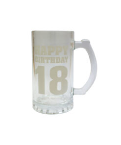 Happy Birthday 18 Beer Glass Mug