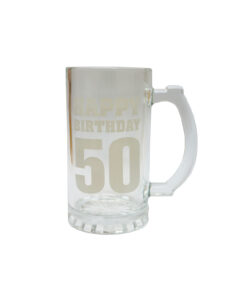 Happy Birthday 50 Beer Glass Mug