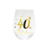 40 Stemless Wine Glass