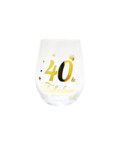 40 Stemless Wine Glass