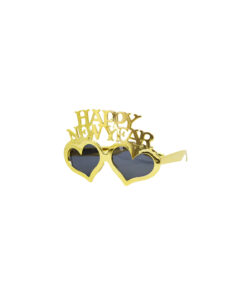 Gold New Year Heart Glasses