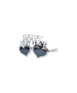 Silver New Year Heart Glasses