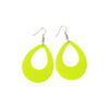 Neon Yellow Oval Earrings 6.5 x 3.8cm