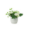 White Artificial Peony with Ceramic Pot 10 x 10 x 18cm